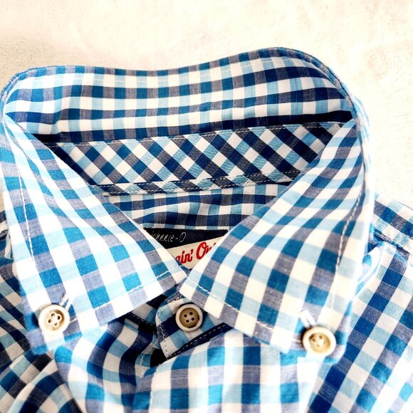 Johnnie O Shirt Mens Large Blue Check Hangin Out Tweener Button Long Sleeves - Picture 16 of 16